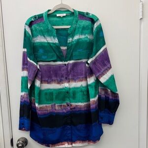 Calvin Klein Multicolor Striped Button Down Shirt